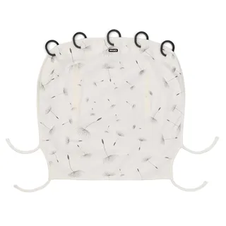 Dooky Universal Cover Dandelion Sonnenschutz, Wetterschutz für Babyschale, Kinderwagen und Buggy (UV-Schutz LSF 40+, TÜV getestet, universale Passform), Weiß