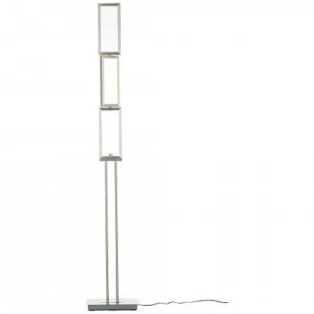 Brilliant LED Stehleuchte Tunar Alu 28W 3000K Warmweiß 3-Stufen Touch dim