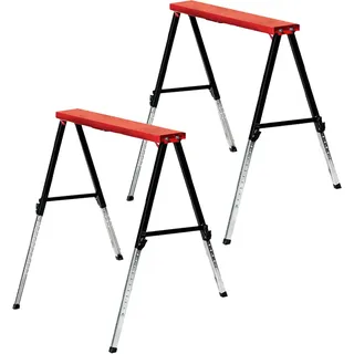 Arbeitsbock höhenverstellbar,  2er-Set,  je Bock 150 kg Traglast