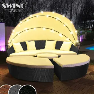 Swing&Harmonie Sonneninsel Loungeset Rattan