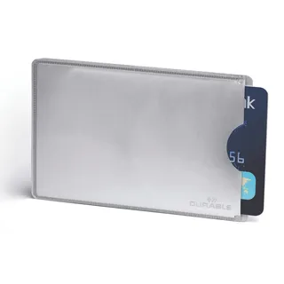 Durable Kreditkartenhülle RFID SECURE silber 5,4 x 8,6 cm, 1 St.