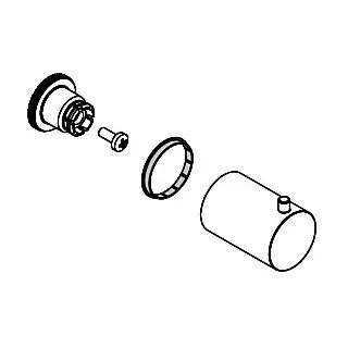 Hansgrohe Griff Axor Starck für Seitenbrause 97441000 chrom beschriftet