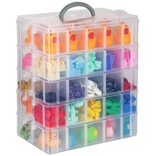 Belle Vous Sortierbox für Kleinteile mit 50 Fächern - Aufbewahrungsbox mit Fächern - Sortierkasten Aufbewahrung Sammelbox - Sortiersystem Sortierboxen - Bastel Organizer Bastelbox