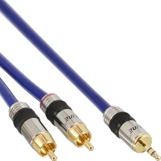 InLine Audiokabel PREMIUM 2x Cinch-Stecker - 3,5mm Klinken-Stecker 7,0m (89934P)