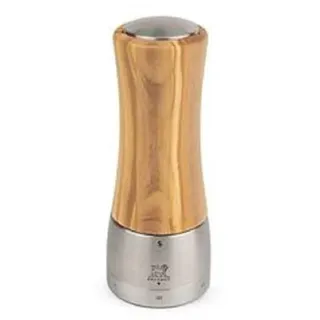 Peugeot Salzmühle Madras 16 cm Edelstahl Olivenholz u‘Select Z, Zirlion-Mahlwerk