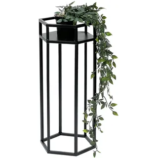 DanDiBo Ambiente DanDiBo Blumenhocker Metall Schwarz 6eck 50 cm Wohnzimmer, Wohnzimmertische, Blumenständer