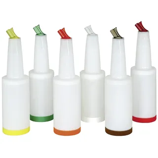B-P-M - Komplett - Deckel + Flaschenhals mit integriertem Dichtring und Tülle mit Entlüftung - komplett - 1.0 lt. - Rot