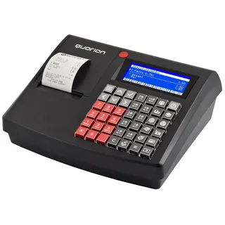 QUORiON Kassensystem QMP 60 Registrierkasse inklusive TSE USB-Stick mit 3 Jahren Laufzeit, progr. Tastatur und Software für Handel, Kiosk, Friseur, Bäckereien