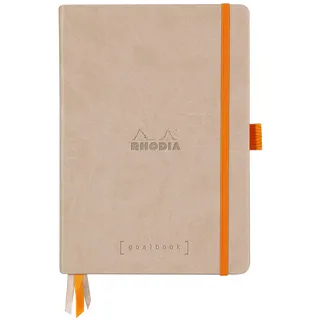 Rhodia Goalbook A5 festem Einband, 120 Blatt) weiß 90g, Dot/punktkariert Beige 118574C
