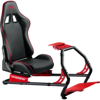 Oplite GT3 Superfast V2, Sim Rig, Schwarz, Rot
