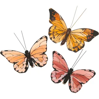Rico Design Schmetterling,Apricottöne, 3 Stück