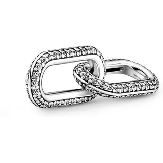 Pandora 799660C02 Doppeltes Verbindungselement Styling Pavé Weiß