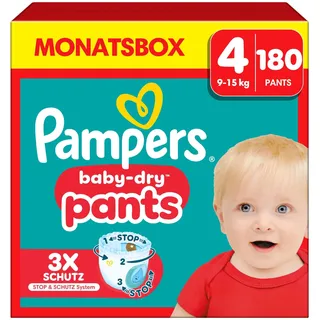 Pampers Baby-Dry Pants Gr. 4 (9-15 kg) 180 St.