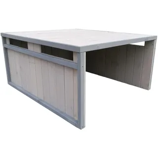 Wiltec Mährobotergarage Flachdach Grau 80x70x38cm