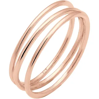 Elli Ring Damen Wickelring Filigran in 925 Sterling Silber rosé vergoldet