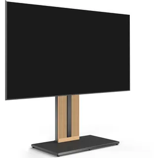 FITUEYES Design TV Ständer aus Buchenholz TV Stand für 55-88 Zoll Fernseher TV Standfuss drehbar höhenverstellbar Zen Serie