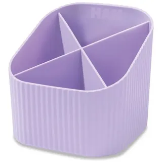 HAN Stiftehalter X-LOOP pastelllila Kunststoff 4 Fächer 11,1 x 11,1 x 10,5 cm