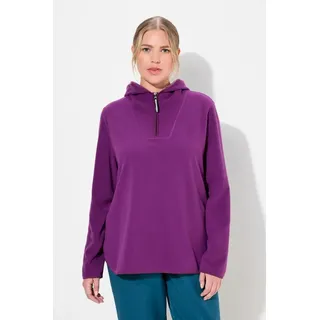 Ulla Popken Fleece-Troyer Hoodie Lila 50/52