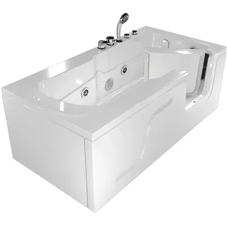 AcquaVapore Whirlpool Seniorenwanne mit Tür 150 x 75 cm (S17-EH-WP-L)