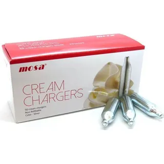 50 x Sahnekapseln für Sahnespender und Sahnebereiter iSi MOSA Kayser und co Einheitsgröße silber - Silber