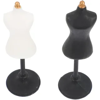 STOBOK Doll 2 Stücke 1: 12 Mini Weibliche Schaufensterpuppe Torso Form Mini Kleidung Display Stand Kleidung Kleidung Display Halter Acessories Schwarz/ ? Mannequin Mini Torso