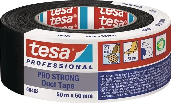 Tesa Gewebeband PRO STRONG Duct Tape ECO 66462 schwarz L.50m B.50mm