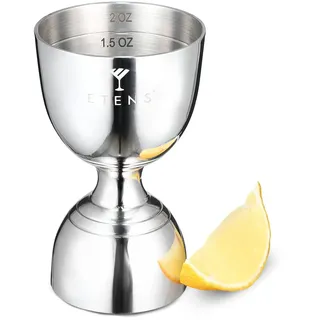 Etens Bell Jigger for Bartending | Bar Cocktail Measuring Jigger 57 g 28,3 g, Shot Measure Jigger with Measurements In for Drink Liquor Alcohol | Double Chaser Measuring Jigger