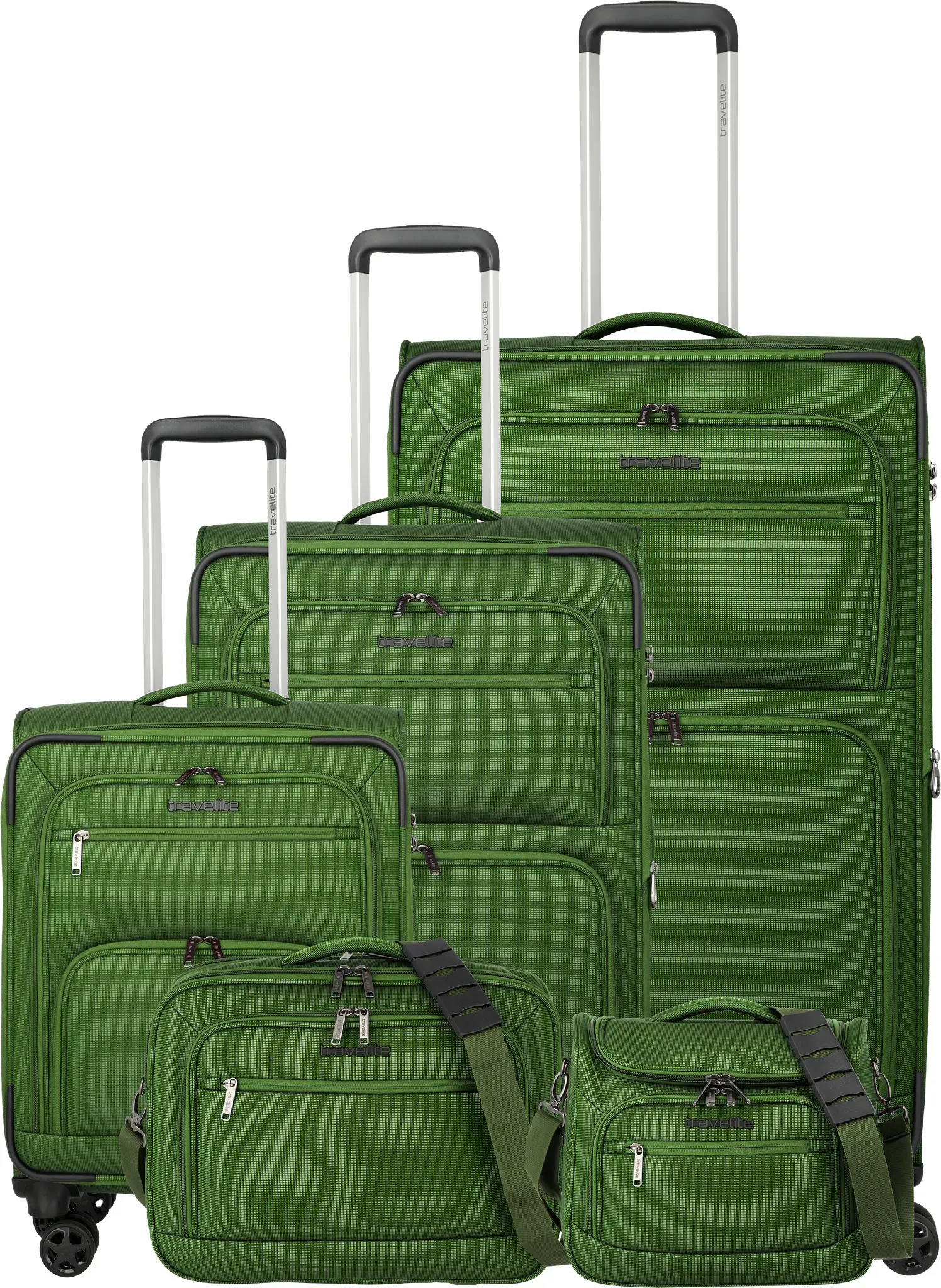 travelite CUBIS Trolley 4-Rollen Lexp/Mexp/Sexp/BC/BB Green