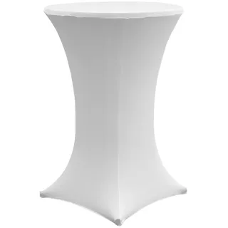 Baumarktplus Stehtischhusse Stretch 70 cm weiß Tischdecke Husse Bistrotisch Partytisch