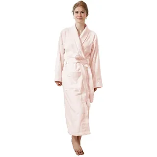 SIEGENTHAL Damenbademantel Damen Bademantel Frottee Velour Schalkragen Flauschig Wadenlang, Schalkragen, Gürtel, saugfähigem Frottee,Pflegeleicht und langlebig,praktische Taschen L-XL