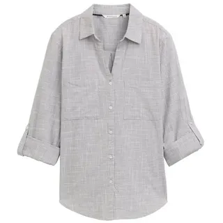 Tom Tailor With Slub Structure 1035247 Bluse Explicit Grey 40