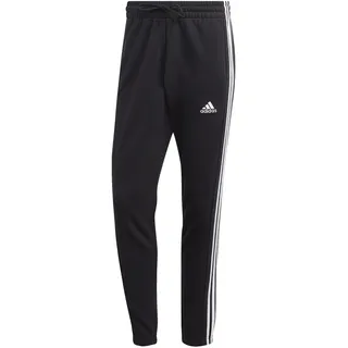 Adidas Essentials French Terry Tapered Cuff 3-Streifen Hose black/white Gr. L