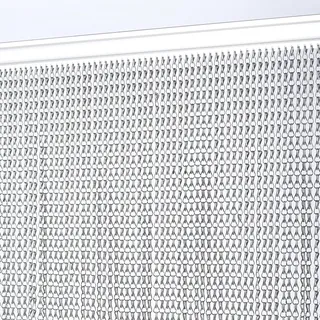 Gluwoer Grau Aluminum Chain Curtain 100 × 210cm Door Fly Chain Screens