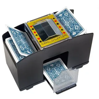 Goods+Gadgets Spiel Automatische Kartenmischmaschine, Elektrischer Kartenmischer, Mischmaschine für 4 Decks