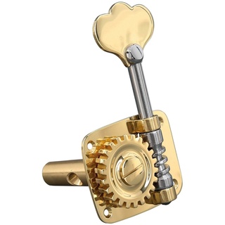 Rubner 140-108a Bass-Einzelmechanik, Mechanik für Kontrabass einzeln, 4/4-3/4, 4-saitig, Messing, Made in Germany