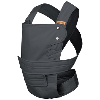 marsupi Classic Babytrage - Neugeborene von der Geburt bis zu 15 kg - Baby Erstaustattung - Klett-Verschluss - Leicht und Kompakt - Grey S/M