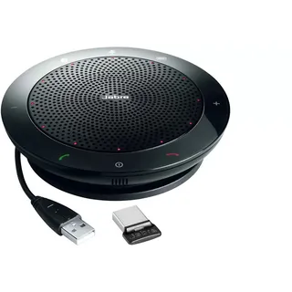 JABRA Speak 510+ MS (inkl. Link 370 Mini USB Adapter) Konferenzlautsprecher Bluetooth®, USB-A (USB 2.0) Schwarz