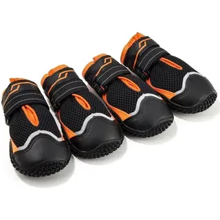 Jalleria - Hundeschuhe, Pfotenschutz, 4er Pack Wasserabweisende Hundeschuhe mit Rutschfester Sohle und Reflektierendem Klettverschluss für Kleine,