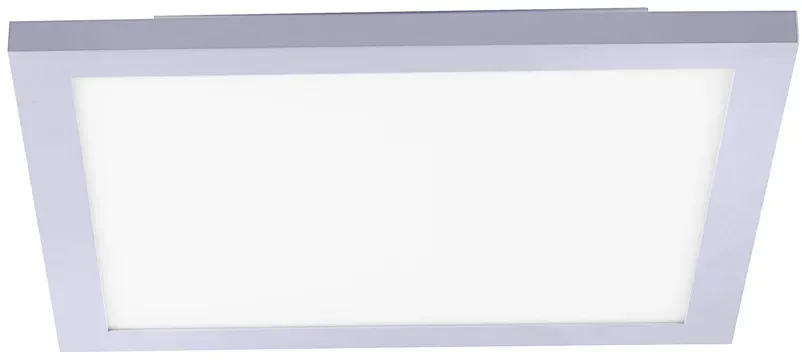 LED-Panel, silber, 30x30cm, quadratisch, schlicht, blendfrei, Flur, flach