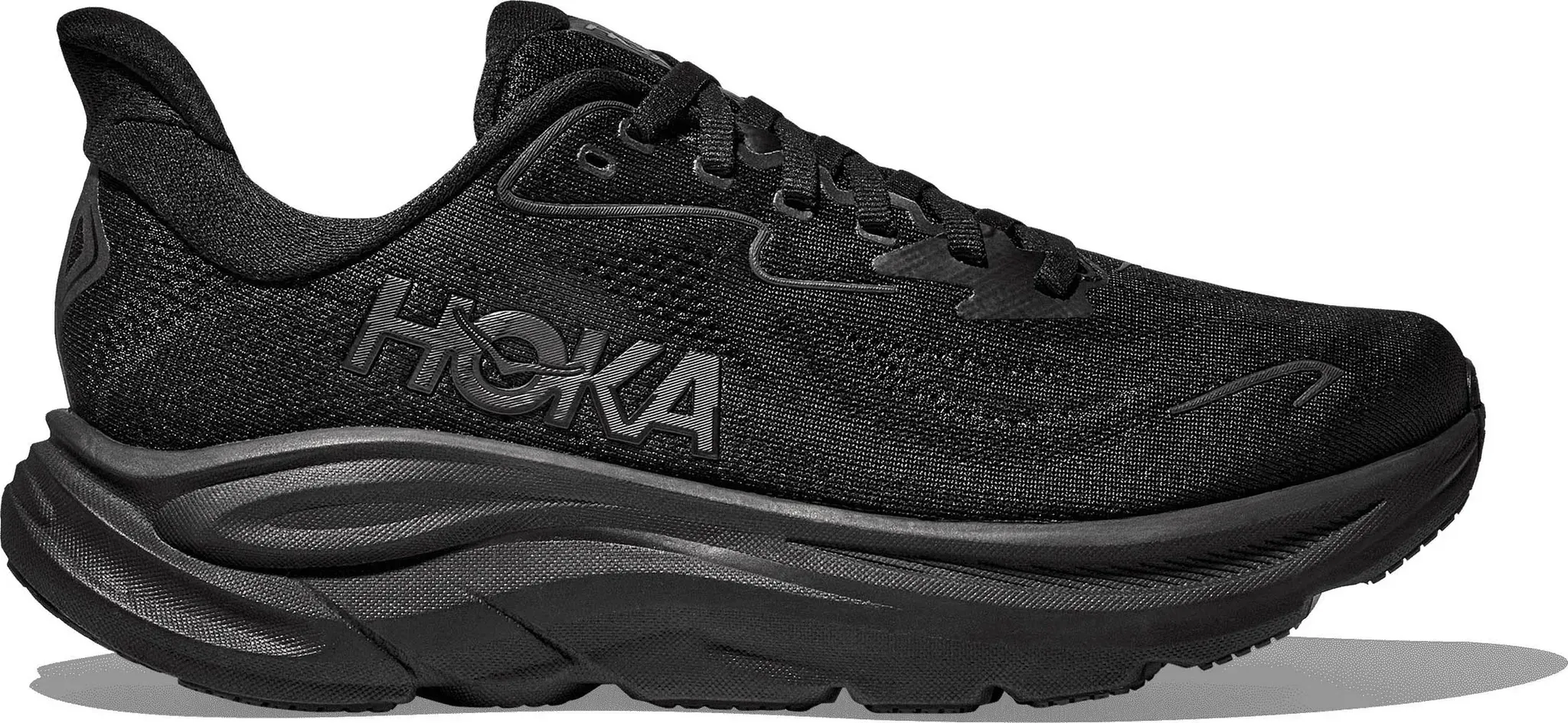 HOKA CLIFTON 10 Laufschuhe Damen in black-black, Größe 40 2/3 - schwarz