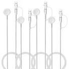 4er-Set 2in1-Apple-Watch-Schnellladekabel mit USB-C & USB-A, 5W, 100cm
