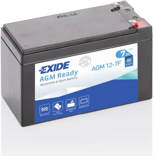 Exide AGM Ready AGM12-7F Motorradbatterie 7Ah