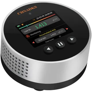CHNADKS Radonmessgerät RM-65 – Tragbares Radonmonitor mit Farbdisplay & Alarm, Halbleitersensor, pCi/L or Bq/m3, 504 Tage Datenspeicher, 45 Tage Akku, für Keller, Wohnungen, Baustellen