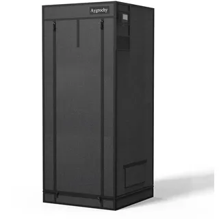 Aygrochy Growzelt 60x60x160cm, Indoor Grow Tent mit Reflektierende Mylar Zuchtzelte, abnehmbaren Boden Tablett,für Pflanzen wachsen Raum