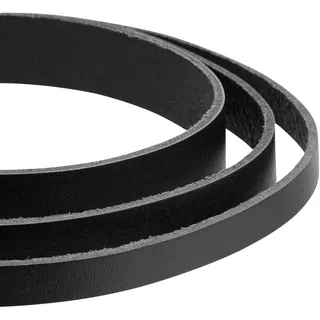 Auroris - Lederband flach schwarz Breite wählbar 3/4/5/8/10/15/20/25/30/35/40 mm (Breite 3mm / Länge 1m)