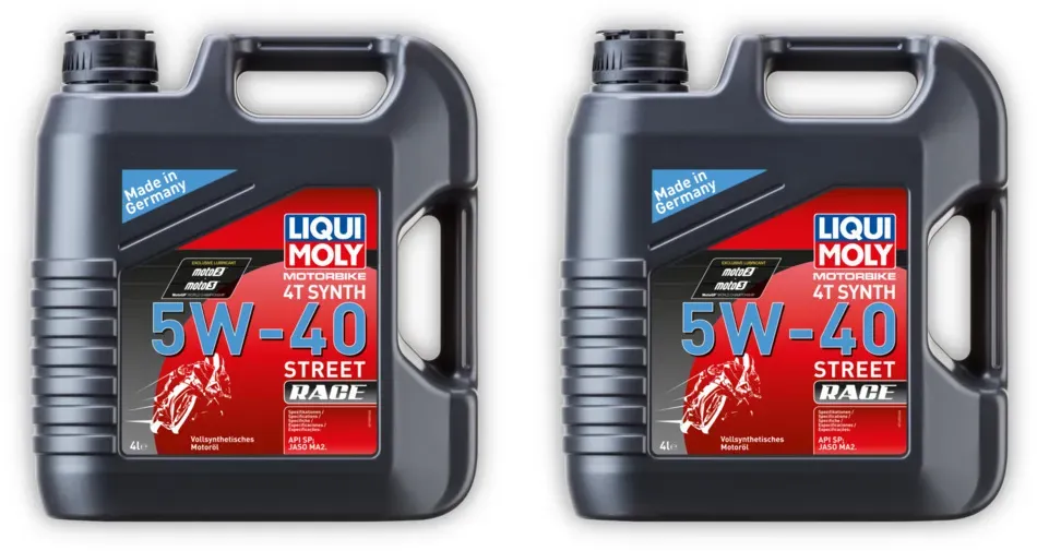 2x Motoröl LIQUI MOLY 1685 Motorbike 4T Synth 5W-40 Street Race vollsynthetisch 4 L