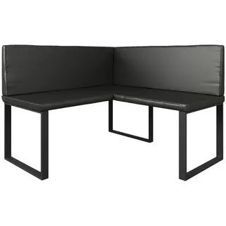 Vicco Sitzbank, Esszimmer-eckbank Ravon, Schwarz, 120 x 120 cm