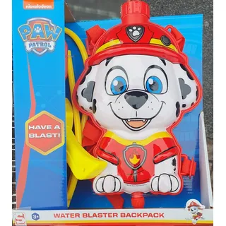 Paw Patrol Wasserpistole mit Rucksack Spritzpistole Wasser Pistole - ROT Marshal
