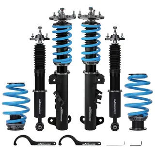 maXpeedingrods Gewindefahrwerk Vorne und Hinten für E36 24-stufig Sportfahrwerk Dämpfung Einstellbar Schraubfahrwerk Tieferlegungssatz Fahrwerk Tieferlegung Bj. 1991–1998