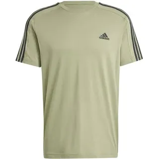 Adidas Essentials Single Jersey 3-Streifen T-Shirt Tent Green XS